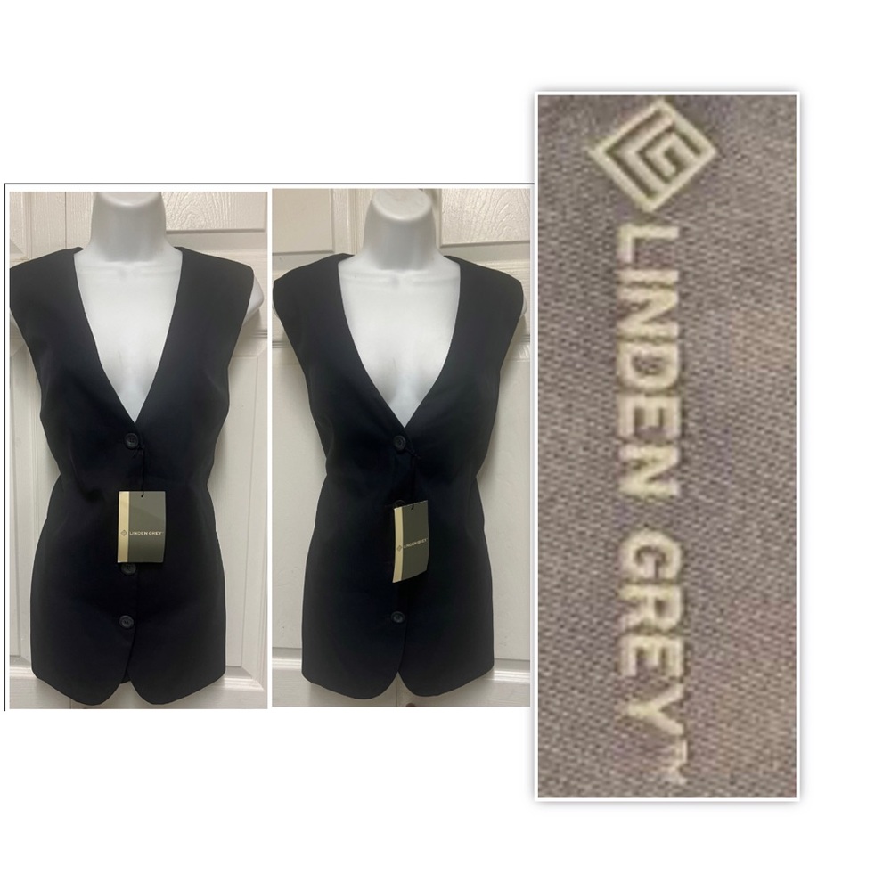 Linden Grey Black And Navy Button Vest Set